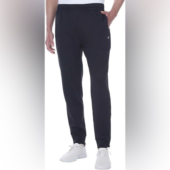 Champion Men's Interlock Tech Terry Jogger Pant with Zippered Pockets & Ankles - Picture 1 of 6